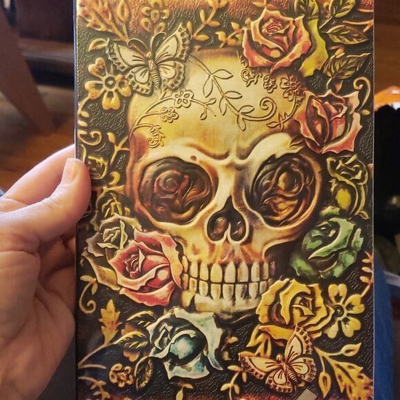 COLORFUL embossed skull journal planner book diary - Picture 2 of 2